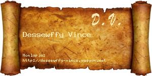 Dessewffy Vince névjegykártya